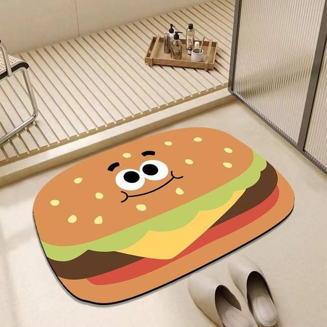 Yiran Furniture Cartoon Badezimmer Fußmatte, rutschfeste und saugfähige Kieselalgen-Schlammmatte in Multicolour, B/T: 40 x 60 cm - Bild 1