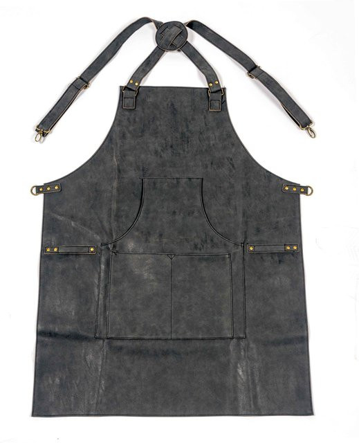 GrillXpert Kochschürze als Latzschürze im Industrial-Design für Damen und Herren in Anthrazit oder Braun - Bild 1
