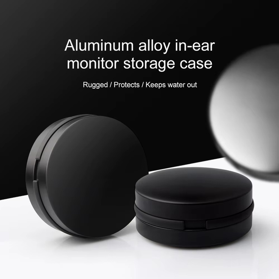 FDBRO Tragbare In-Ear Kopfhörer Schutzhülle aus Aluminiumlegierung, Wasserdicht, Schwarz - Bild 2