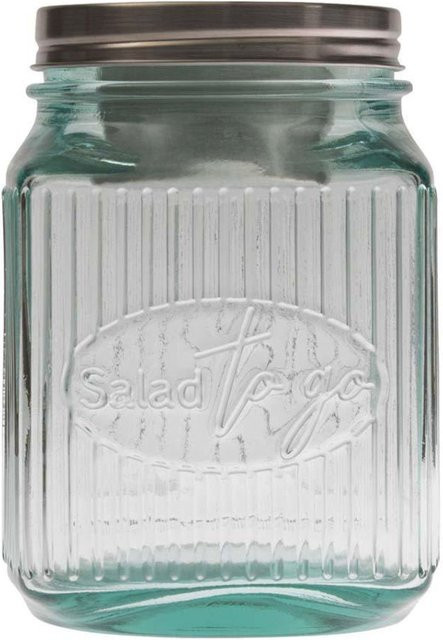 memo Recycling-Schraubglas Salad to go, transparent, 1,25 l - Bild 1