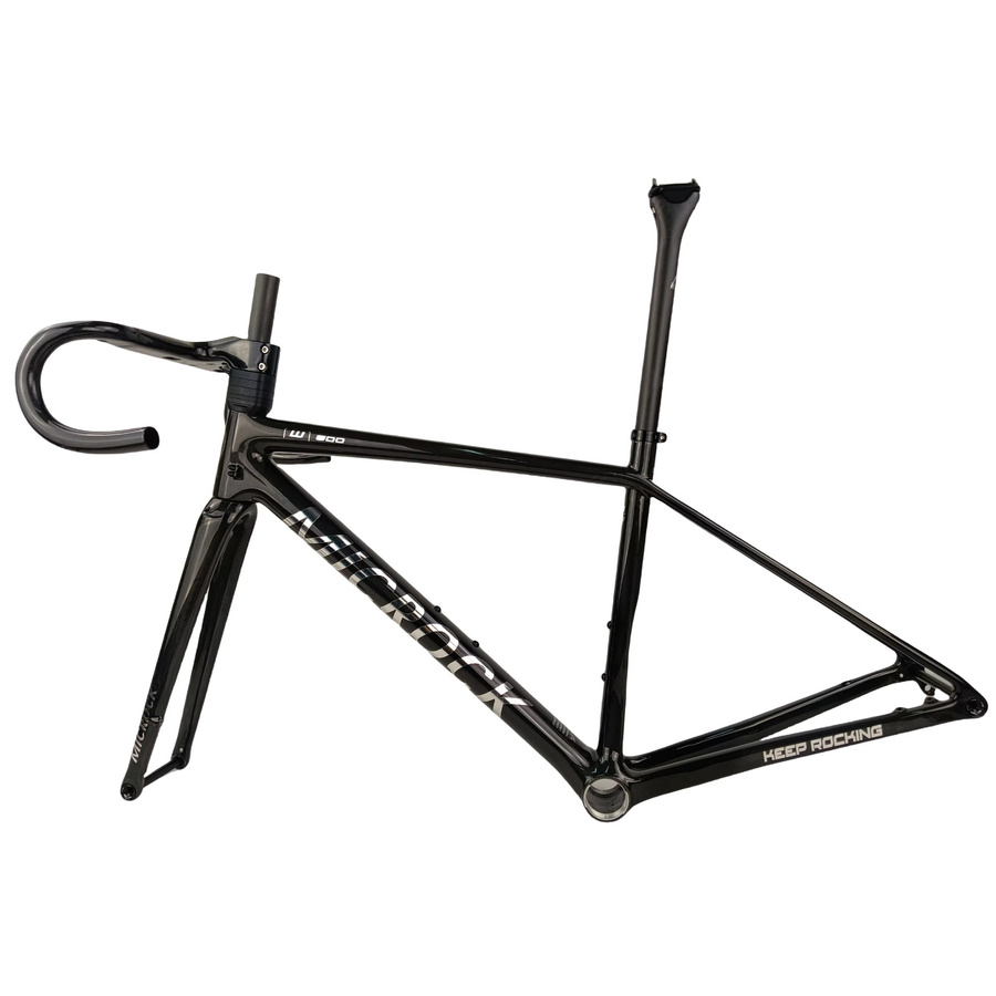 Specialized Aethos Rennradrahmen aus Vollcarbon T800 in Schwarz mit integriertem Lenker und externen Routing-Kabelleitungen - Bild 2