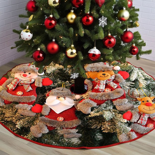 Vikama Weihnachtsbaumrock mit Hirsch- und Welpen-Design in Multicolour - Bild 1