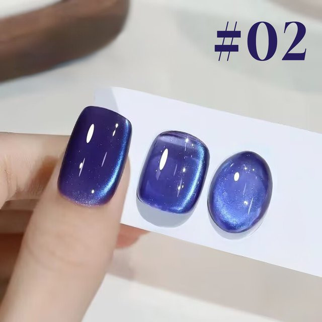 MIANEL Satar Serie Katzenauge Gel-Nagellack, Blau, Glänzend, 12 ml - Bild 1