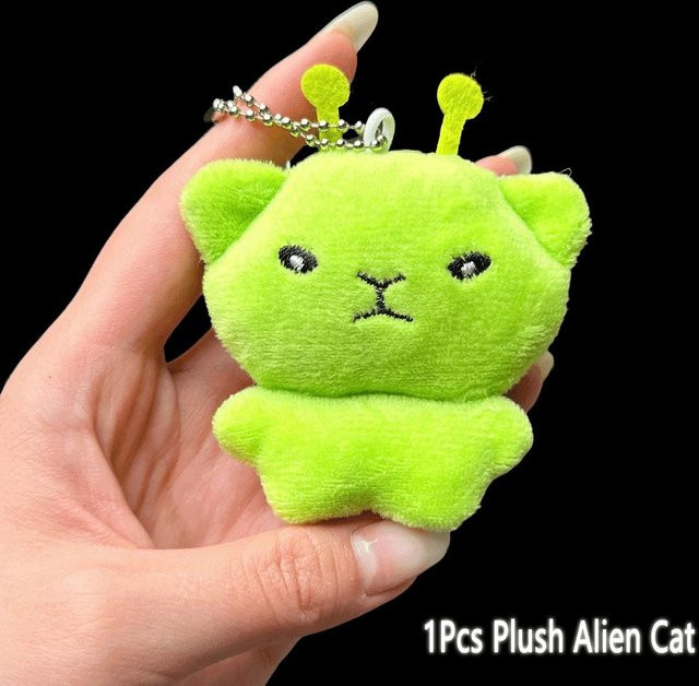 Linyi toy Außerirdischer Alien Plüsch Katze Grün ab 3 Jahren - Bild 1