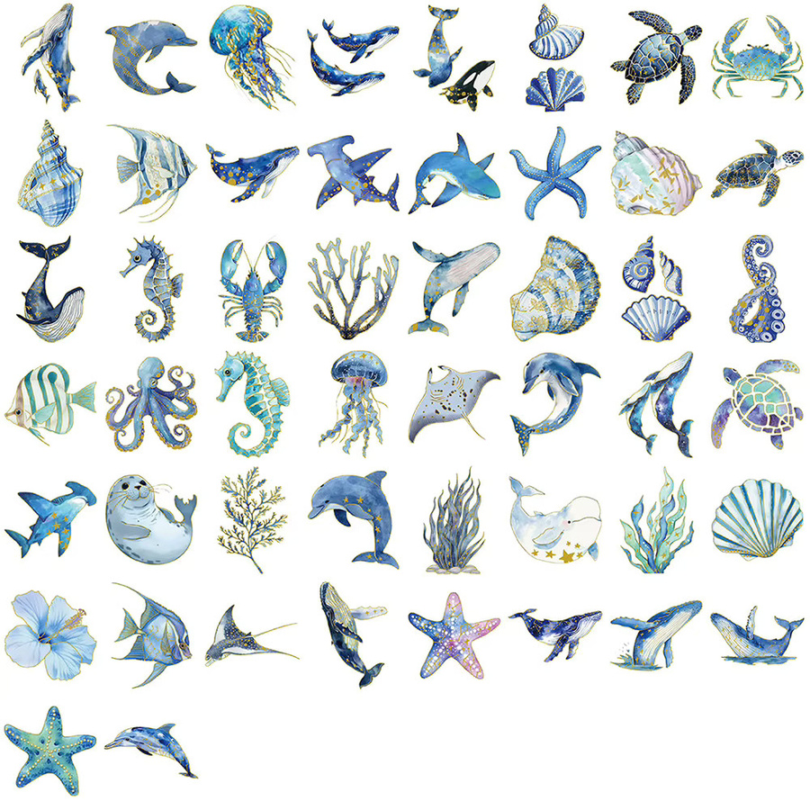 Charile Marine Leben Cartoon Aufkleber, transparent, multicolour - Bild 2