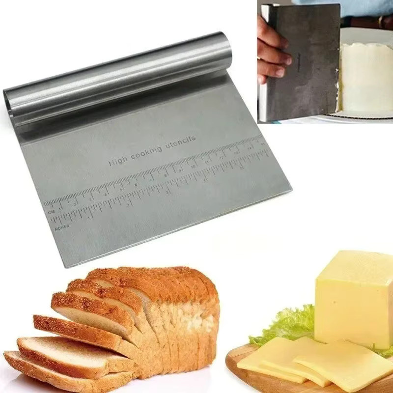 DUTRIEUX Teigschaber aus Edelstahl in Silber, rechteckiger Kuchenschaber zum Glätten und Dekorieren von Gebäck und Buttercreme - Bild 3