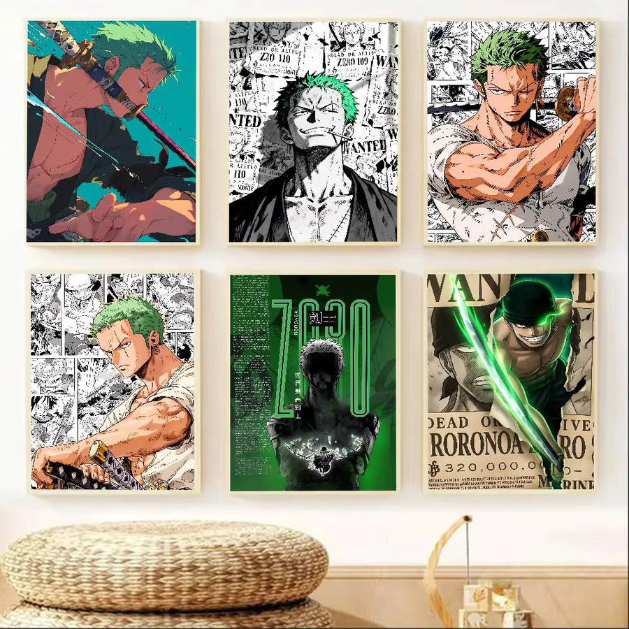 One Piece Roronoa Zoro Wano Arc Anime-Poster von Bandai als HD-Leinwand-Wandkunst in Mehrfarbig - Bild 5