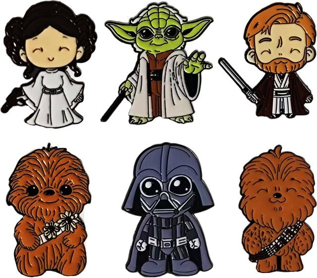 Star Wars Pin-Set, 6-teilig, Emaille, Bunt, Unisex - Bild 1