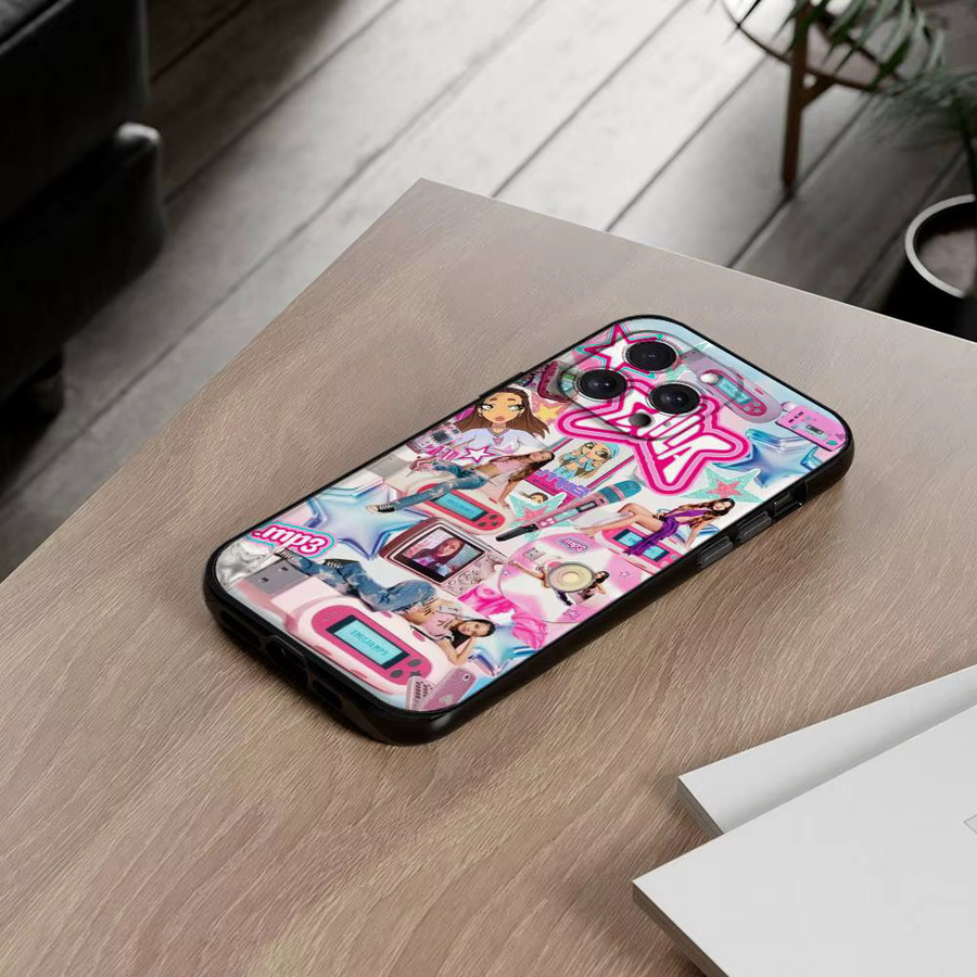 Emilia Mernes MP3 Handyhülle für Apple iPhone 11 bis 17 Pro Max, Weiche Schutzhülle, Schwarz/Multicolor - Bild 3