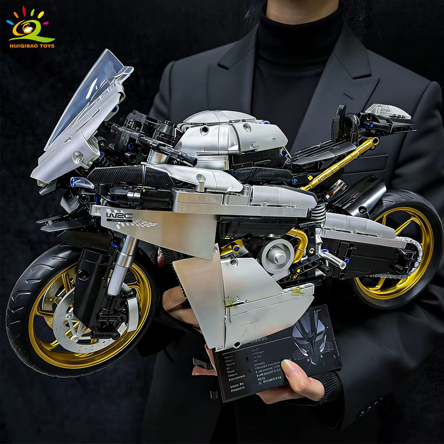 HUIQIBAO MOC Motorrad Modell, Bausteine, 1.641 Teile, 1:5 - Bild 5