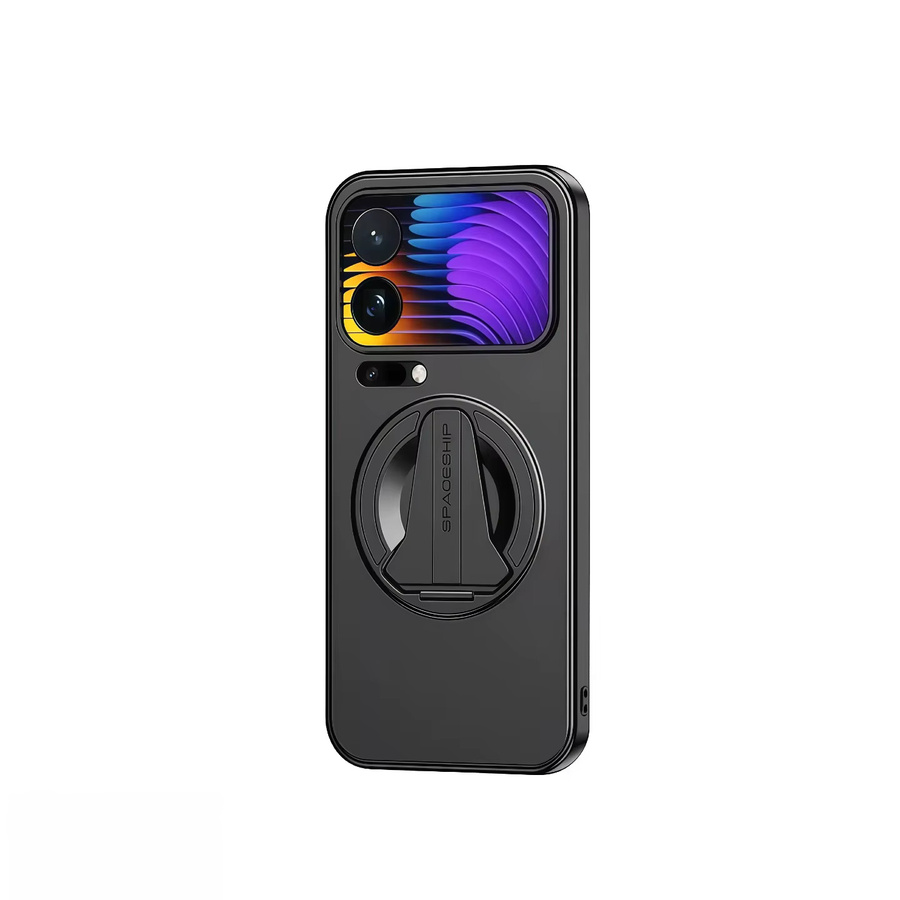 Magnetische Handyhülle für Xiaomi 17 Pro Max und Xiaomi 17 Pro, mattiert, ultradünn mit Anti-Drop-Ständer, Schwarz - Bild 7