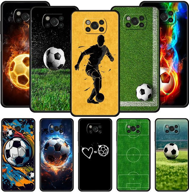 Fußball Leidenschaft Handyhülle für Xiaomi Poco X6 X5 Pro X4 X3 NFC F5 Pro F4 F3 GT M5 M4 Pro 5G M3 C51 C50 - Bild 1