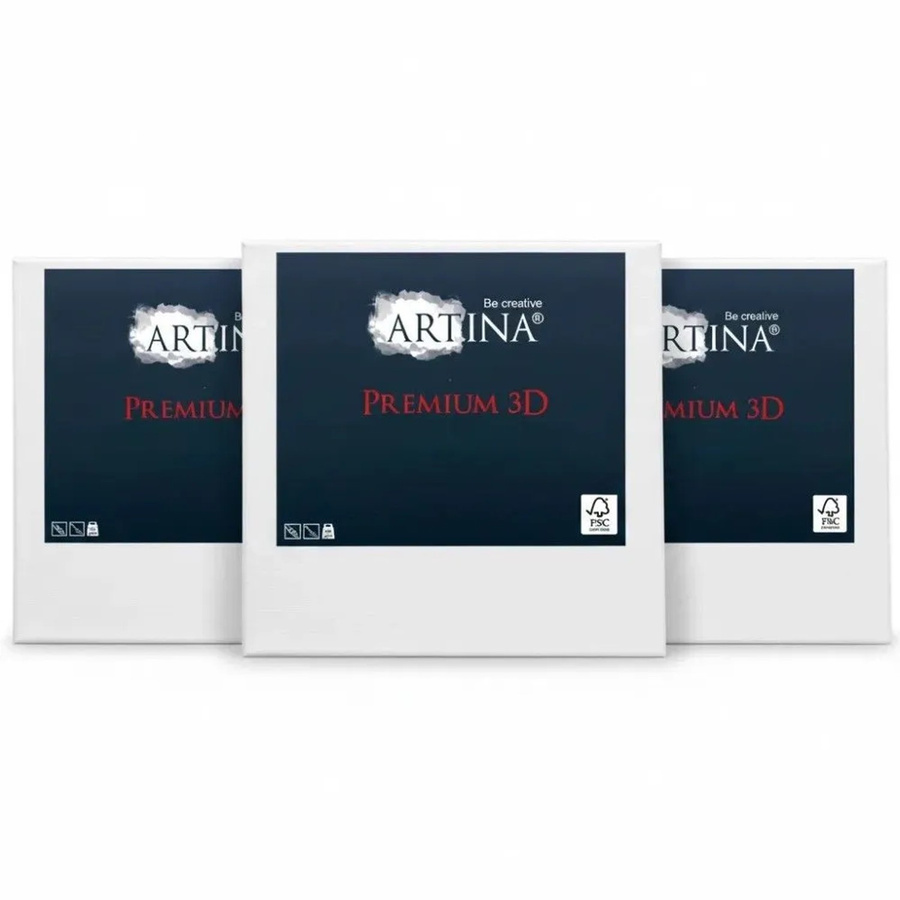 Artina Keilrahmen Leinwand Premium 3D 3er Set, Farbe: Weiß, B/H: 70 x 100 cm - Bild 2