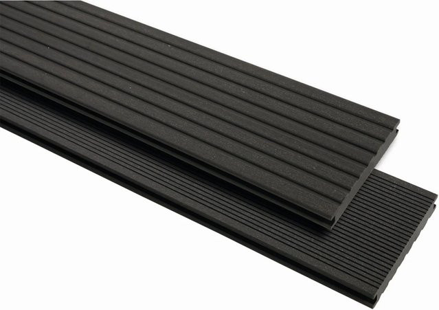 GartenLand WPC Terrassendiele Vintage Anthrazit Genutet und Geriffelt Breite: 20 cm, Höhe: 2 cm - Bild 1