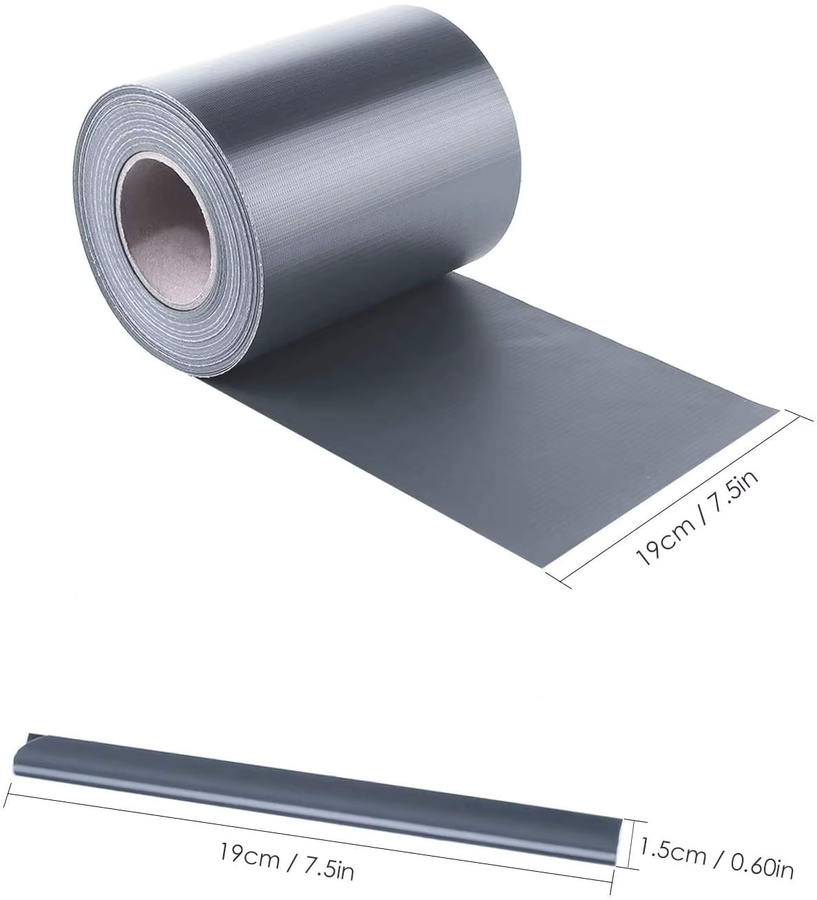 PVC Sichtschutzstreifen für Doppelstabmatten-Zäune in Anthrazit und Grau, 50 m x 19 cm inklusive 35 Befestigungsclips - Bild 4