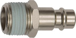 Riegler Nippel aus Edelstahl in Silber für NW 7,2 - NW 7,8 mit R 1/8 AG und Gewindebeschichtung - Bild 1