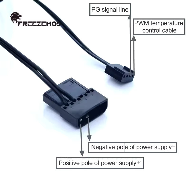 FREEZEMOD Maglev D5 Wasserpumpenkern für Computer-Wasserkühlung, PWM-Geschwindigkeitsregelung, 1100 l/h, Schwarz, PU-PWM5B18W - Bild 3