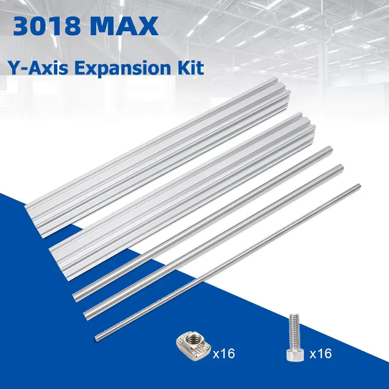 Dobtian CNC 3018 Pro Upgrade-Kit zur Erweiterung auf 3040, kompatibel mit 3018 CNC Pro Max Gravier- und Fräsmaschine, Farbe: Silber - Bild 2