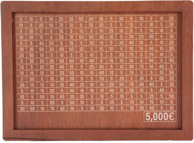 GoolRC 5000 Euro Spar-Challenge-Box aus Holz in Braun im Retro-Design - Bild 1