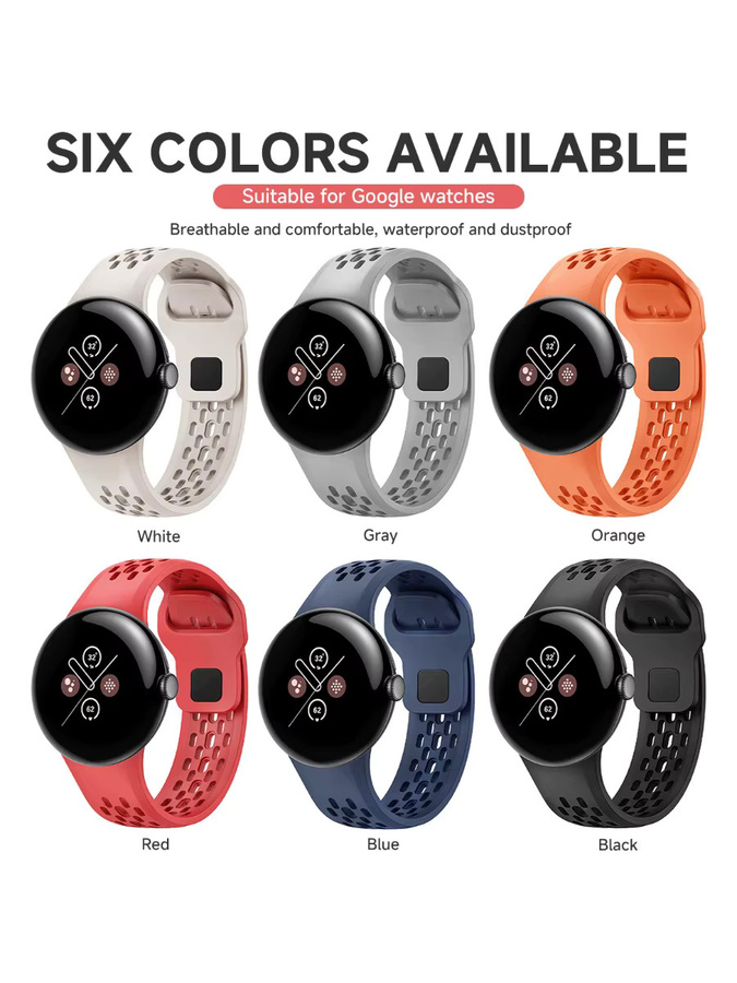 CHIICSMART Uhrenarmband Silikon, Google Pixel Watch3 45 mm, Sportarmband - Bild 5
