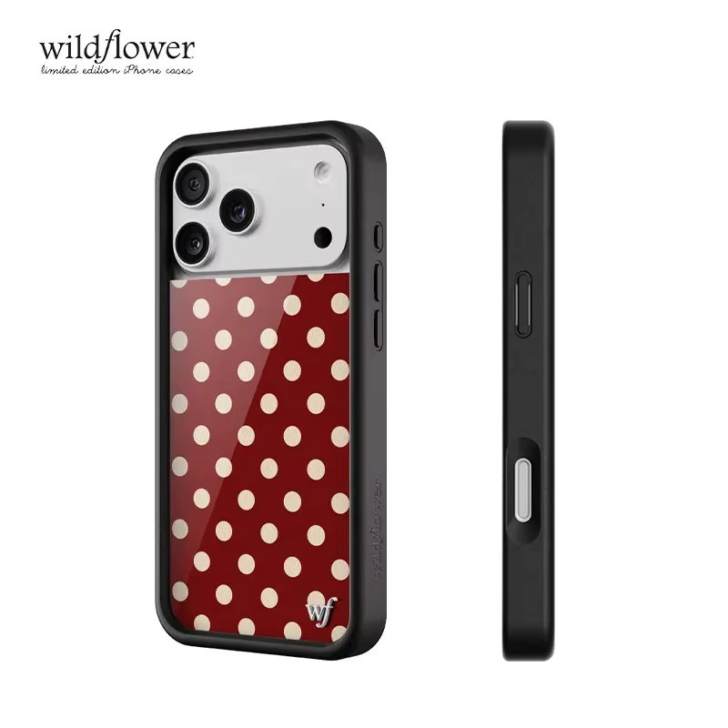 Wildflower 3D Polka Dots Handyhülle für iPhone 17 16 15 14 13 12 Pro Max Plus Air in Blau Rot Wave Point - Bild 4