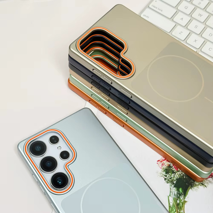 Samsung MagSafe Handyhülle mit mattierter Metallic-Lackierung in Grau für S26 S25 S24 S23 FE Plus Ultra - Bild 2
