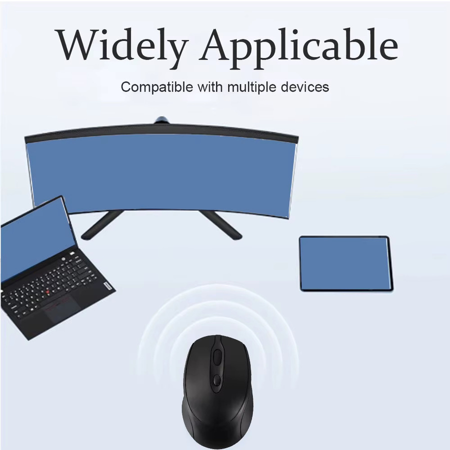 Ergonomische kabellose Bluetooth-Maus von Congdi für Laptop und PC in Pink oder Schwarz - Bild 6