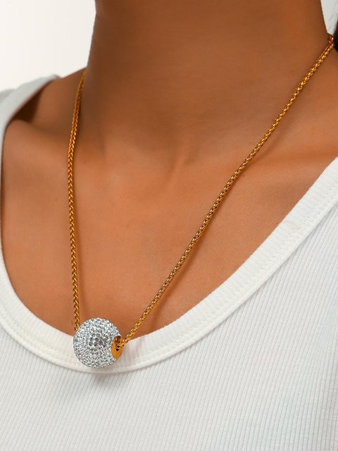 Lucky Star Jewelry Halskette, Edelstahl, Zirkonia, brown, Damen - Bild 1