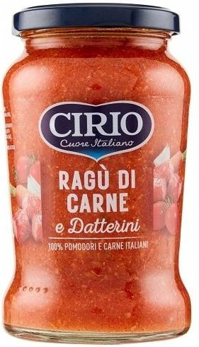 Cirio Tomatensauce mit Rinderragù Carne Datterini 350 g - Bild 1