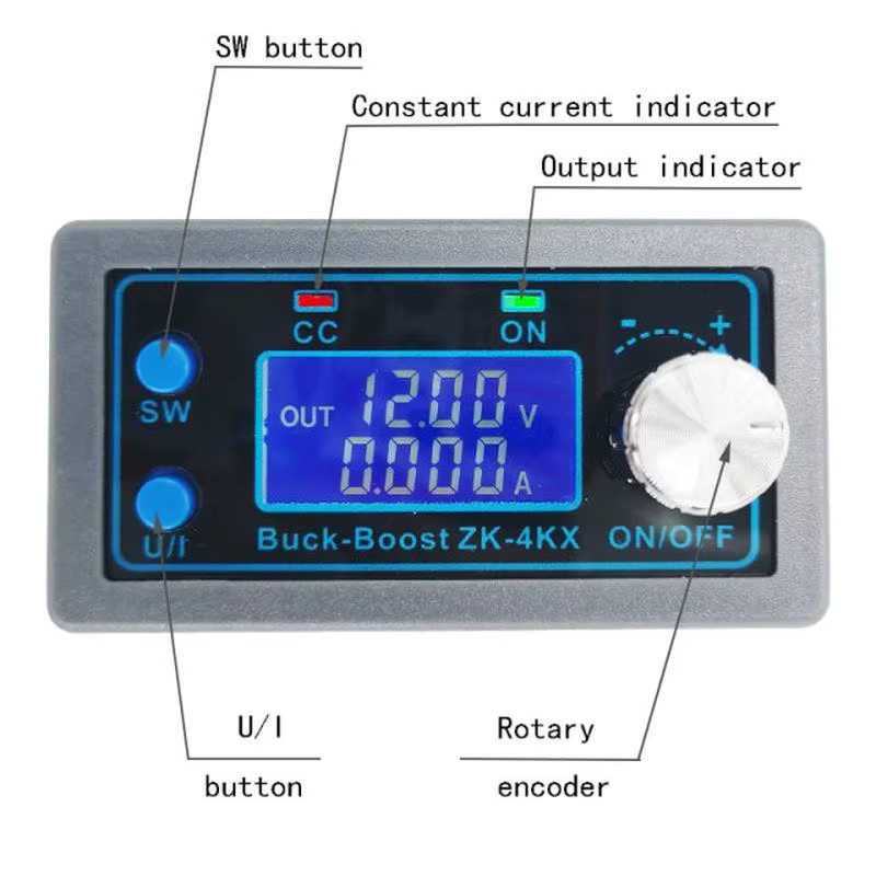 Si Tai&SH ZK-4KX ZK-5KX DCDC Buck Boost Converter CC CV Regelmodul, einstellbares Labornetzteil mit 0,5-30V und 4A - Bild 1