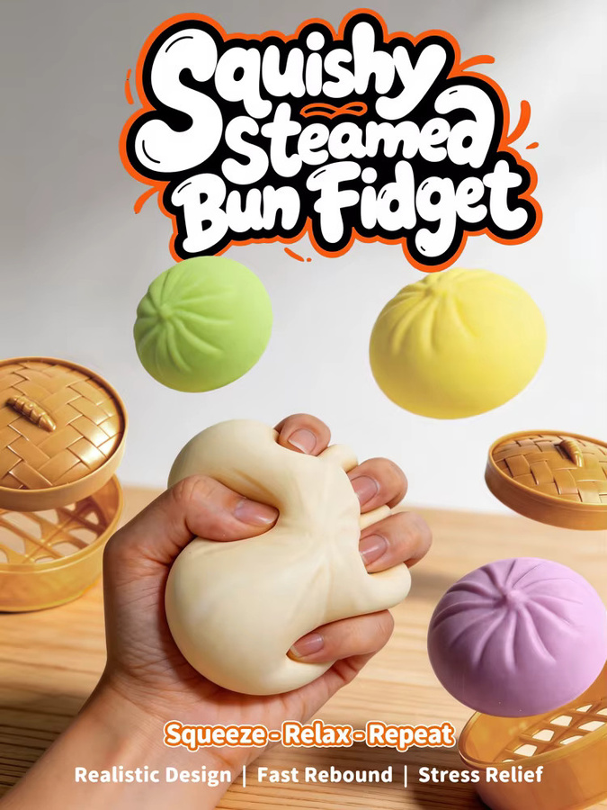 hairun Dumpling-Squishies, Stressbälle, Fidget-Sensorikspielzeug, multicolour, 6-teiliges Set - Bild 5