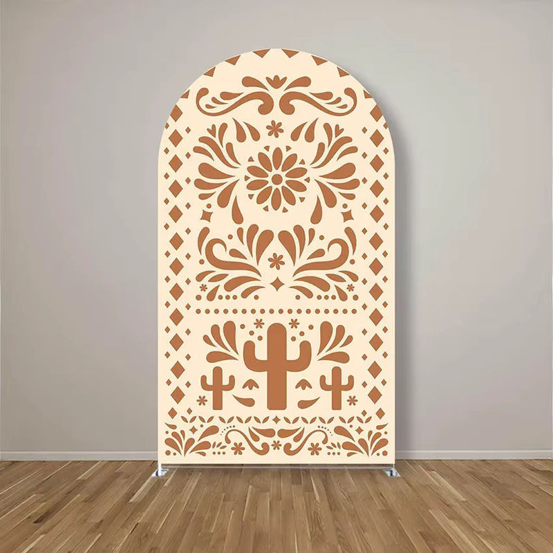 VIKAMA Fotohintergrund Bohemian Floral in Braun für Hochzeit, Geburtstag und Dekoration, B: 120 cm, H: 50 cm, T: 50 cm - Bild 1