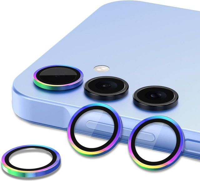 Metall Kamera-Ringschutz für Samsung Galaxy A57 A37 A55 A15 A35 A54 A14 A34 S26 Ultra aus Legierung mit HD-Glas in Schwarz und Multicolour - Bild 1