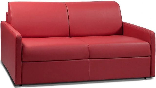 Vente-unique Schlafsofa Calife in Rot mit Kunstlederbezug und Schaumstoffpolsterung, Breite: 170 cm - Bild 1