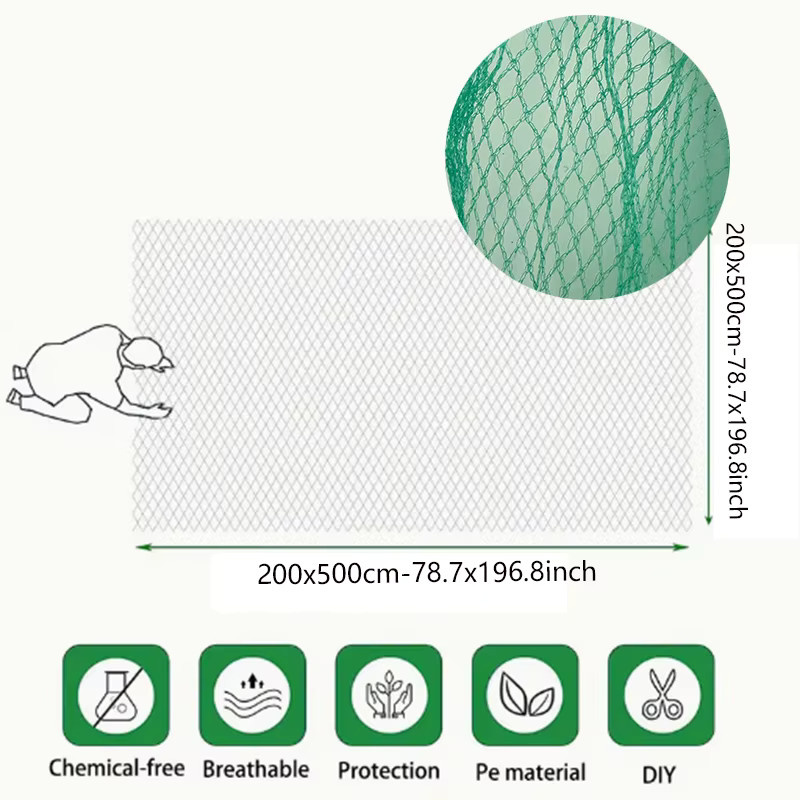 Verstärktes 0,5-Mesh-Zuchtnetz als Vogelnetz und Zaunnetz für Obstbäume und Wein, Breite: 500 cm, Höhe: 200 cm - Bild 4