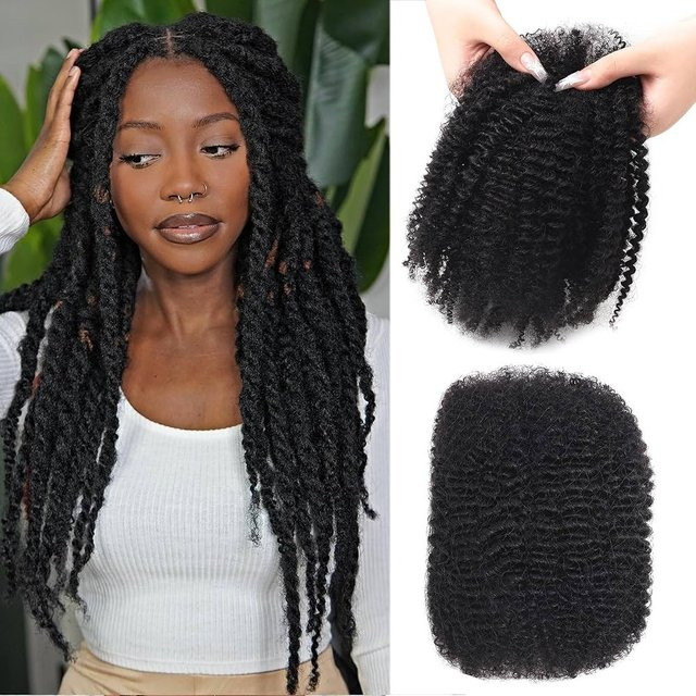 Lolely Dream Afro Kinky Bulk Echthaar, 25,4–50,8 cm, Schwarz, 50 g - Bild 1