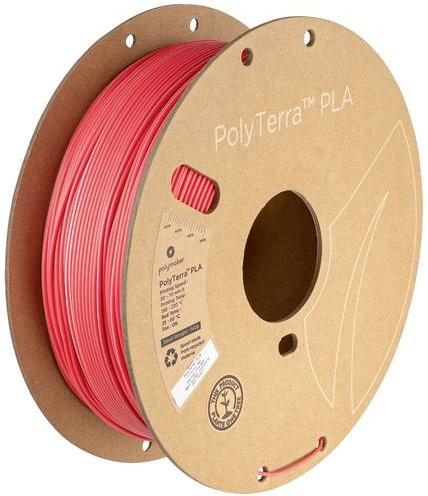 Polymaker PolyTerra Dual Filament PLA 1.75mm Matt in Flamingo Pink und Rot, 1000g - Bild 1