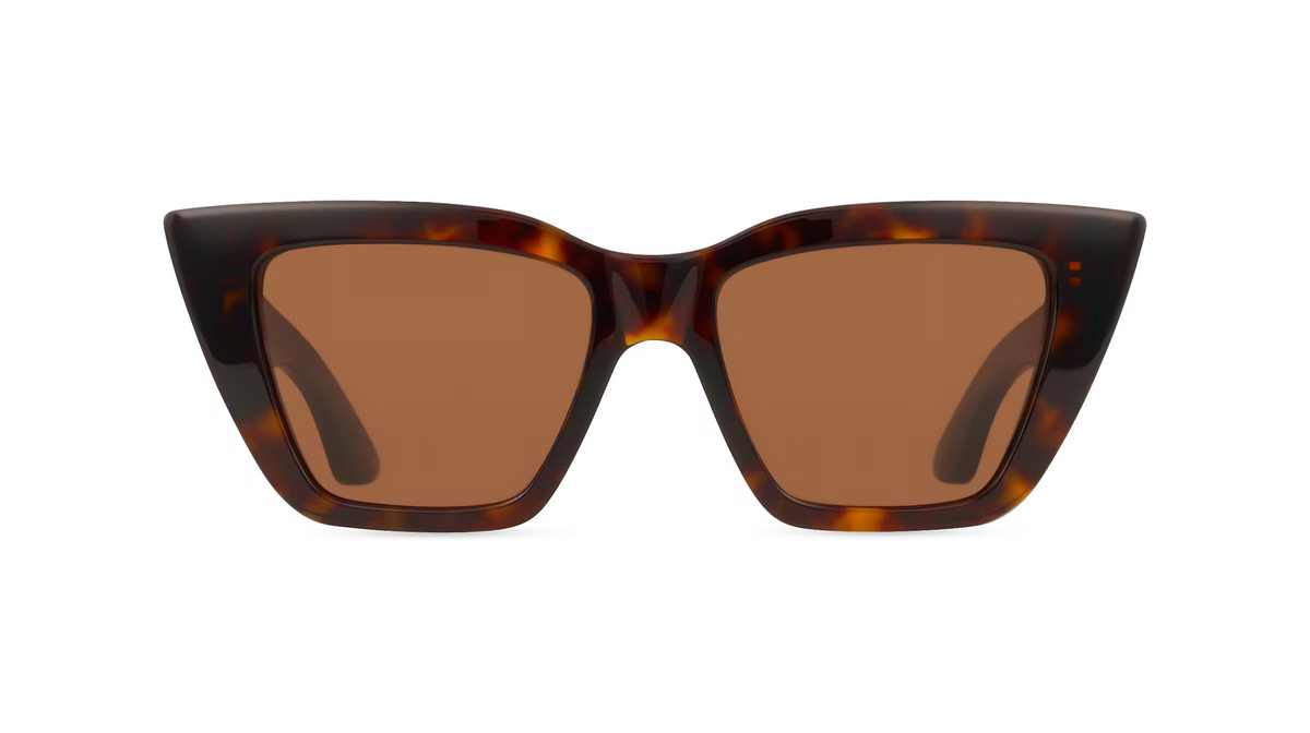 Alexander McQueen AM0507S Sonnenbrille Cat Eye, Vollrand, Acetat, braun, Damen - Bild 1