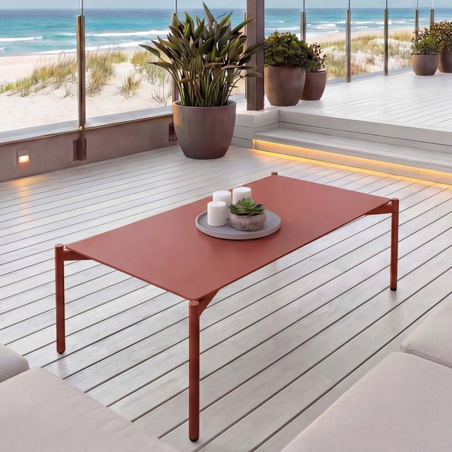 MCW Aluminium-Gartentisch O11 in Orange, B/T: 105 x 65 cm - Bild 1