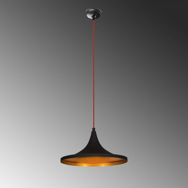 Opviq Pendelleuchte Elmas aus Metall in Schwarz und Rot mit E27 Fassung, B/H/T: 35 x 117 x 35 cm - Bild 2