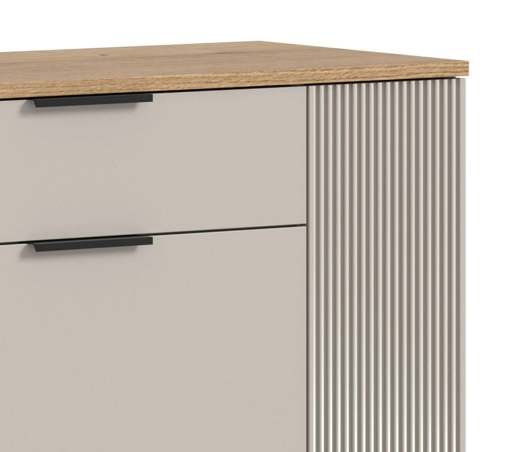 Schuhschrank Skid in Kaschmir und Eiche mit integrierter Sitzfläche, B/H: 80 x 88 cm - Bild 2
