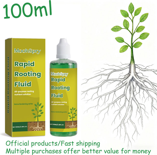 MOONSPRY Rapid Rooting Stimulator Pflanzenwurzel-Booster zur Förderung der Wurzelentwicklung, 0,1 l - Bild 1