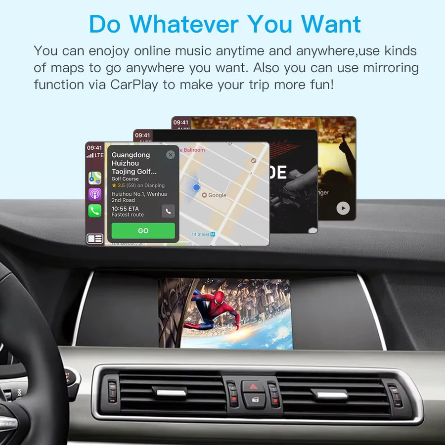 AUTOABC Drahtlose CarPlay und Android Auto Adapter für BMW NBT und CIC Systeme, Farbe: Schwarz, kompatibel mit BMW 5er F10 F11 (2011-2017) mit Airplay Unterstützung - Bild 5