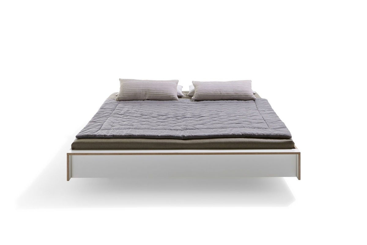 Müller Möbelwerkstätten Flai Doppelbett in Weiß, minimalistisches Design aus lackiertem Holz - Bild 2