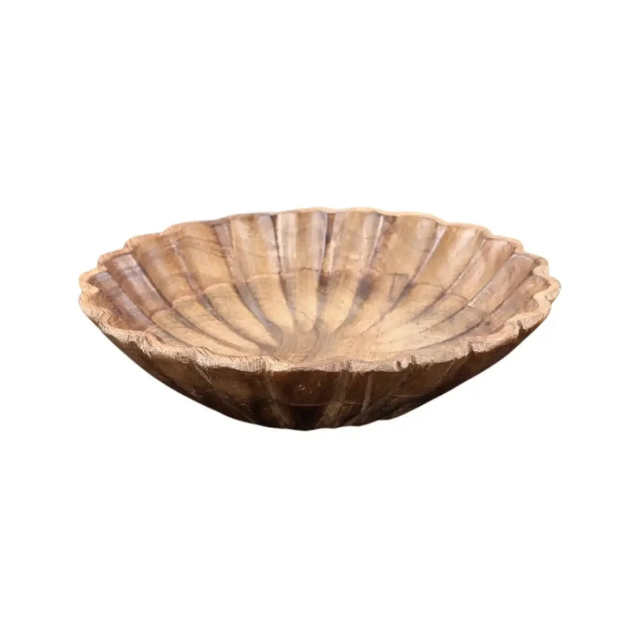 House of Nature Holzschale Niederau in Blumenform, Farbe: Braun, Durchmesser: 20 cm - Bild 1