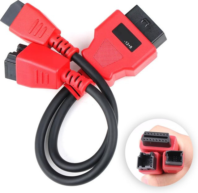 ITSkey FCA 12+8 Universal Adapter für Chrysler Fiat Secure Gateway Modul SGW in Rot, kompatibel mit OBDSTAR X300DP PLUS, Autel MaxiSys, IM608 und X431 V - Bild 1