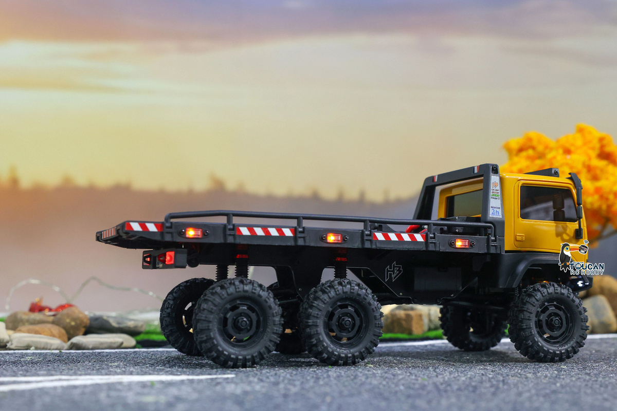 Hobby Plus CR18P RC Crawler 6x6 Flachbett-LKW, 1:18, mit Fahrzeuglicht - Bild 4