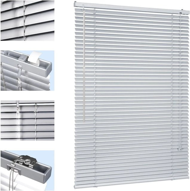 Sekey Aluminium Jalousie Silber, thermoisolierend und blickdicht, Breite: 40 cm, Höhe: 130 cm - Bild 1