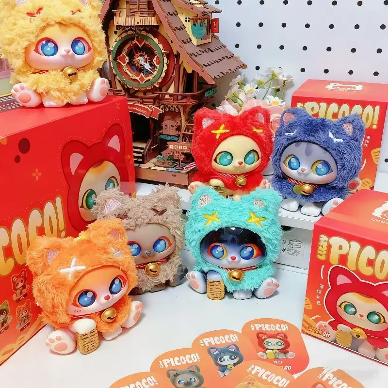 SUPERGG PICOCO Umhang Katze Plüsch Blind Box, Maneki Neko Anhänger - Bild 2