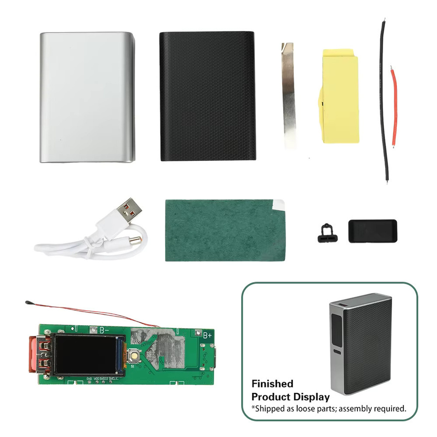 DIY Powerbank-Kit mit 0,96 Zoll TFT Farbdisplay und 22,5W Schnelllademodul für 21700 Batterien - Bild 2